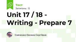Unit 17 / 18 - Writing - Prepare 7