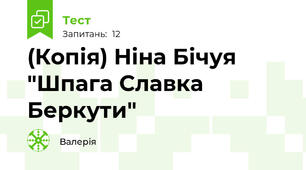 (Копія) Ніна Бічуя "Шпага Славка Беркути"
