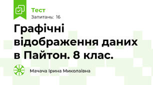 Графічні відображення даних в Пайтон. 8 клас.