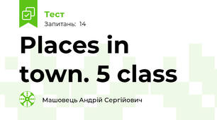 Places in town. 5 class