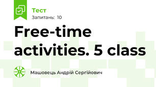 Free-time activities. 5 class