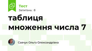таблиця множення числа 7