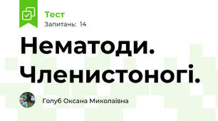 Нематоди. Членистоногі.