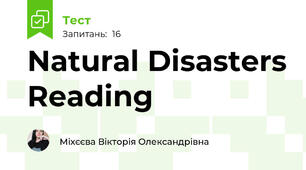 Natural Disasters Reading