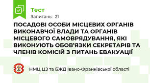 ПОСАДОВІ ОСОБИ МІСЦЕВИХ ОРГАНІВ ВИКОНАВЧОЇ ВЛАДИ ТА ОРГАНІВ МІСЦЕВОГО САМОВРЯДУВАННЯ, ЯКІ ВИКОНУЮТЬ ОБОВ’ЯЗКИ СЕКРЕТАРІВ ТА ЧЛЕНІВ КОМІСІЙ З ПИТАНЬ ЕВАКУАЦІЇ