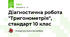 Діагностична робота  "Тригонометрія", стандарт 10 клас