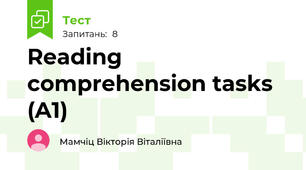 Reading comprehension tasks (A1)