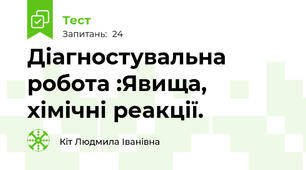 Діагностувальна робота :Явища, хімічні реакції.