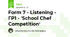 Form 7 - Listening - ГР1 - 'School Chef Competition'
