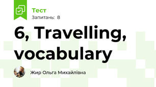 6, Travelling, vocabulary