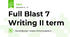 Full Blast 7 Writing II term