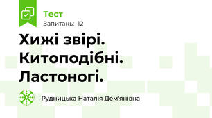 Хижі звірі. Китоподібні. Ластоногі.