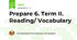 Prepare 6. Term II. Reading/ Vocabulary