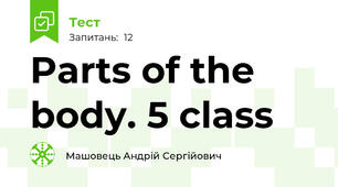 Parts of the body. 5 class