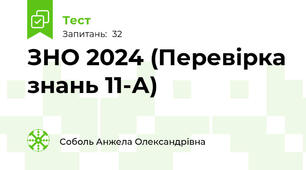 ЗНО 2024 (Перевірка знань 11-А)