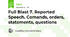 Full Blast 7. Reported Speech. Comands, orders, statements, questions