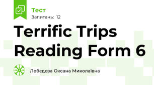 Terrific Trips Reading Form 6