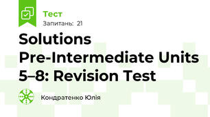 Solutions Pre-Intermediate Units 5–8: Revision Test