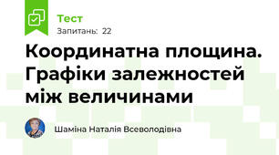Координатна площина. Графіки залежностей між величинами