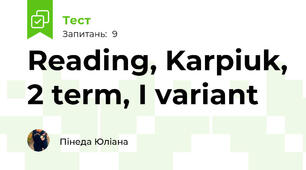 Reading, Karpiuk, 2 term, I variant