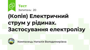 (Копія) Електричний струм у рідинах. Застосування електролізу
