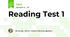 Reading Test 1