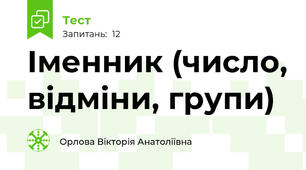 Іменник (число, відміни, групи)