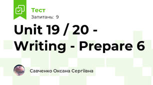Unit 19 / 20 - Writing - Prepare 6