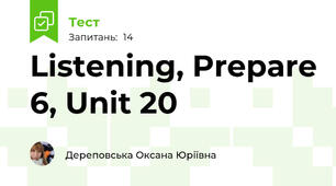 Listening, Prepare 6, Unit 20