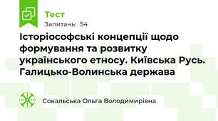 Історіософські концепції щодо формування та розвитку українського етносу. Київська Русь. Галицько-Волинська держава