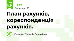 План рахунків, кореспонденція рахунків.