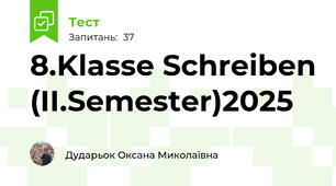 8.Klasse Schreiben (II.Semester)2025