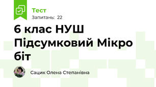 6 клас НУШ  Підсумковий Мікро біт
