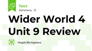 Wider World 4 Unit 9 Review