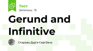 Gerund and Infinitive 
