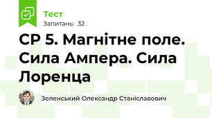 СР 5. Магнітне поле. Сила Ампера. Сила Лоренца