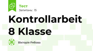 Kontrollarbeit 8 Klasse