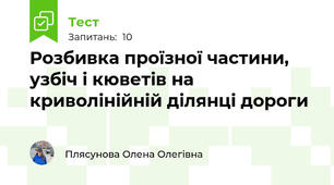 Розбивка проїзної частини, узбіч і кюветів на криволінійній ділянці дороги