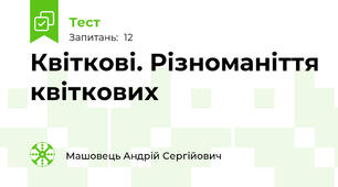 Квіткові. Різноманіття квіткових