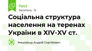 Соціальна структура населення на теренах України в XIV-XV ст.
