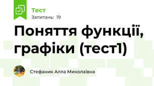 Поняття функції, графіки (тест1)