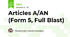 Articles A/AN (Form 5, Full Blast)