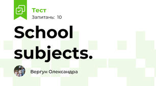 School subjects.