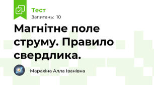 Магнітне поле струму. Правило свердлика.