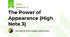 The Power of Appearance (High Note 3)
