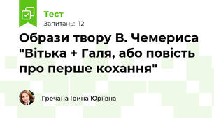 Образи твору В. Чемериса "Вітька + Галя, або повість про перше кохання"