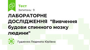 ЛАБОРАТОРНЕ ДОСЛІДЖЕННЯ  "Вивчення будови спинного мозку людини" 