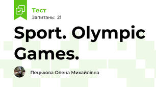 Sport. Olympic Games.