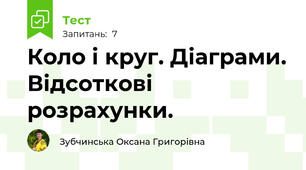 Коло і круг. Діаграми. Відсоткові розрахунки.