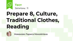 Prepare 8, Culture, Traditional Clothes, Reading